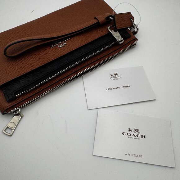 COACH Brown Wristlet with Black Insert - Picture 3 of 3